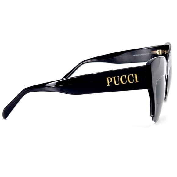 New! EMILIO PUCCI Sunglasses EP138 01A Black Oversized - Picture 5 of 13